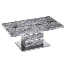 Parini High Gloss Coffee Table In Melange Marble Effect