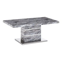 Parini High Gloss Coffee Table In Melange Marble Effect