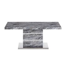 Parini High Gloss Coffee Table In Melange Marble Effect