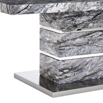 Parini High Gloss Coffee Table In Melange Marble Effect