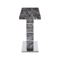 Parini High Gloss Console Table In Melange Marble Effect