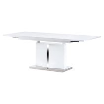 Belmonte High Gloss Extending Dining Table Large In White