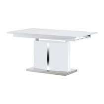 Belmonte High Gloss Extending Dining Table Large In White