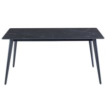 Iris Sintered Stone Dining Table Large In Mooney Black