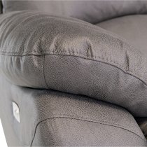 Leo Fabric Electric Recliner Armchair In Grey