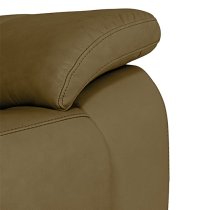 Santino Leather Electric Recliner Armchair In Brown