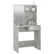 Baina Wooden Dressing Table In Concrete Effect With LED Lights