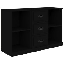 Vance Wooden Sideboard With 3 Drawers In Black