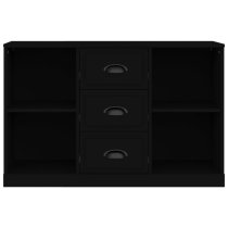 Vance Wooden Sideboard With 3 Drawers In Black