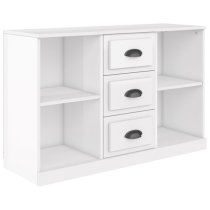 Vance High Gloss Sideboard With 3 Drawers In White