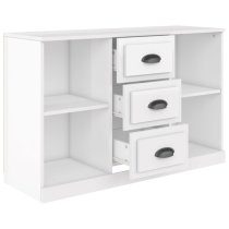 Vance High Gloss Sideboard With 3 Drawers In White