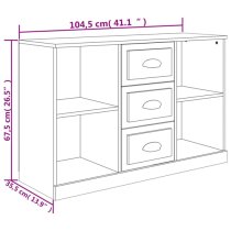 Vance High Gloss Sideboard With 3 Drawers In White