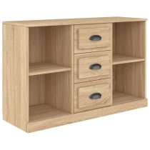 Vance Wooden Sideboard With 3 Drawers In Sonoma Oak