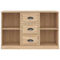 Vance Wooden Sideboard With 3 Drawers In Sonoma Oak