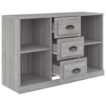 Vance Wooden Sideboard With 3 Drawers In Grey Sonoma Oak