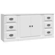 Vance Wooden Sideboard 2 Doors 6 Drawers In White