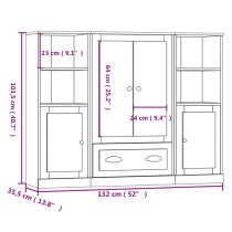 Vance High Gloss Highboard With 4 Doors 1 Drawer In White