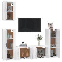 Ryker High Gloss Entertainment Unit Wall Hung In White