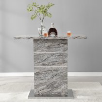 Parini Melange Marble Effect Bar Table 4 Ripple Black Stools