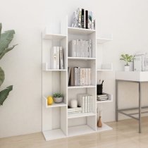 Bryson Wooden Bookcase With 13 Compartments In White