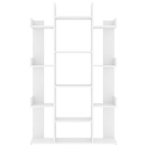 Bryson Wooden Bookcase With 13 Compartments In White