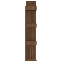 Bryson Wooden Bookcase With 13 Compartments In Brown Oak