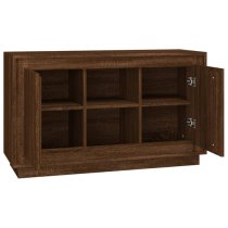 Callie Wooden Sideboard With 2 Doors In Brown Oak