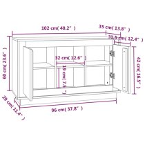 Callie Wooden Sideboard With 2 Doors In Brown Oak