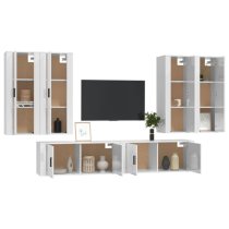 Aria High Gloss Entertainment Unit Wall Hung In White