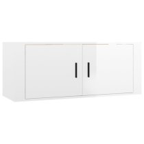 Aria High Gloss Entertainment Unit Wall Hung In White