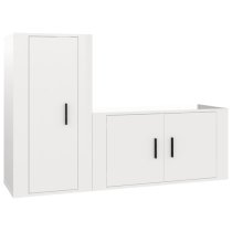 Avery High Gloss Entertainment Unit Wall Hung In White