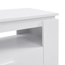 Portland Wooden TV Stand With 2 Drawers In White