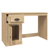 Vance Wooden Computer Desk With 1 Door 1 Drawer In Sonoma Oak