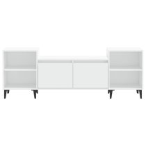 Emery Wooden TV Stand With 2 Doors 2 Shelves In White