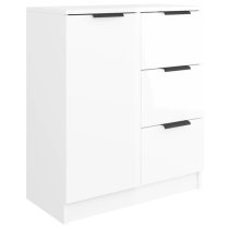 Calix High Gloss Sideboard With 2 Doors 6 Drawers In White