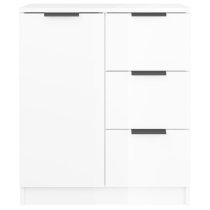 Calix High Gloss Sideboard With 2 Doors 6 Drawers In White