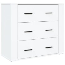 Ailie Wooden Highboard With 3 Drawers 2 Shelves In White