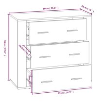 Ailie Wooden Highboard With 3 Drawers 2 Shelves In White