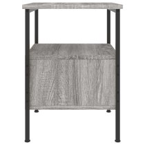 Achava Wooden Bedside Cabinet With 1 Drawer In Grey Sonoma Oak