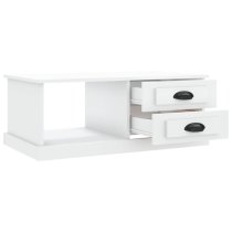 Vance Wooden Coffee Table With 2 Drawers In White