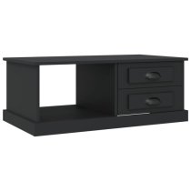 Vance Wooden Coffee Table With 2 Drawers In Black