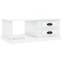 Vance High Gloss Coffee Table With 2 Drawers In White