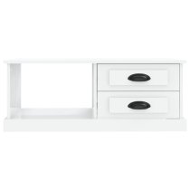 Vance High Gloss Coffee Table With 2 Drawers In White