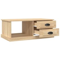 Vance Wooden Coffee Table With 2 Drawers In Sonoma Oak