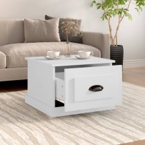 Vance Wooden Coffee Table With 1 Drawer In White