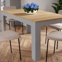 Belgin Extending Dining Table In Riviera Oak And Grey Oak