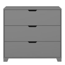 Luna Wooden Chest Of 3 Drawers In Folkestone Grey