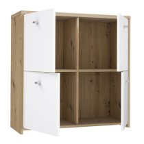 Beile Wooden Sideboard 4 Doors In Artisan Oak And White