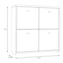 Beile Wooden Sideboard 4 Doors In Artisan Oak And White