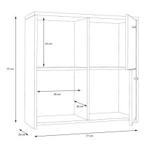 Beile Wooden Sideboard 4 Doors In Artisan Oak And White